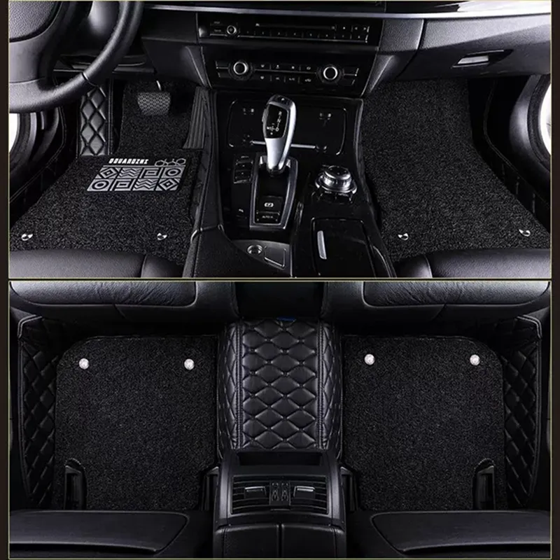 High Quality Selling Double Layer Wear-resistant Durable Easy To Clean Leather car Floor Mat For Volkswagen Polo