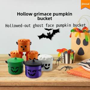 Seau à bonbons d'Halloween en plastique imprimé en 3D, figurine miniature de citrouille, jouet avec personnages de Frozen, mini-seau cadeau d'Halloween, le plus vendu - Product Image 6