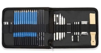 Kit d'art professionnel Keep Smiling Art Supplies, 34 pièces, pour dessin et croquis, pour artistes ou débutants
