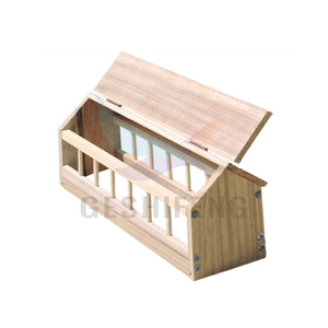 2024 Mangeoire à oiseaux sauvages en bois suspendue à l'extérieur Mangeoire à oiseaux automatique - Product Image 2