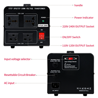 Transformador de Potencia de Alta Resistencia de 1000W, Convertidor de 220V a 110V con Bobinado de Cobre y Bobina Toroidal