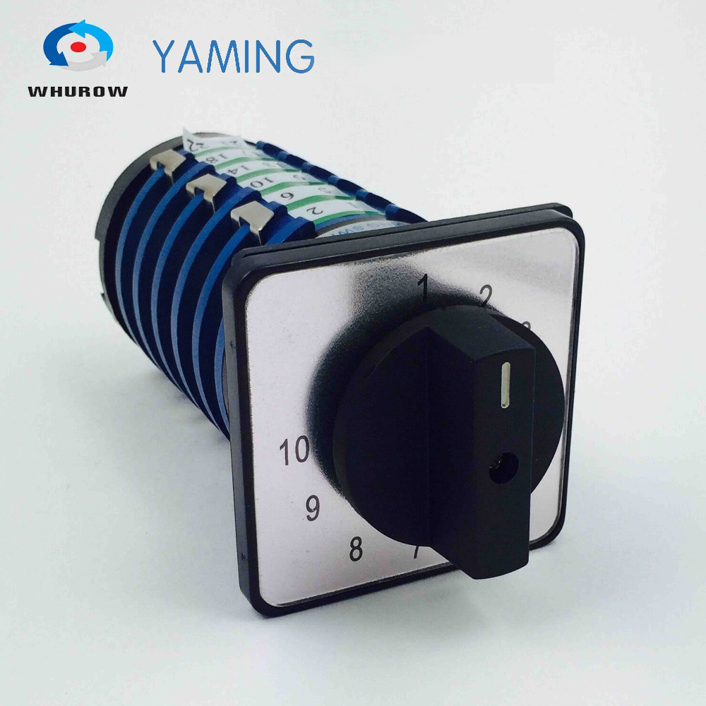 10 Позиции поворотный переключатель 32A 6 полюсов Bx6 сварочный аппарат Универсальный переход Cam поворотные переключатели KDHC-32/6-10