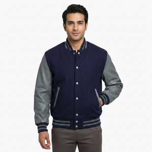 Veste de baseball pour homme de qualité supérieure, pour un usage décontracté, veste varsity à manches en cuir pour l'hiver - Product Image 1