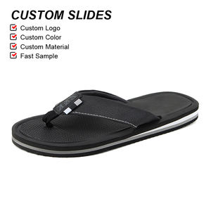 OLICOM - Pantuflas Personalizadas al por Mayor con Logotipo, Pantuflas de Verano para Hombre, Antideslizantes, para Interiores y Exteriores, con Rayas de Colores Combinados, Chanclas de Playa y Ocio - Product Image 2