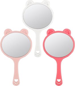 Ensemble de peignes à miroir transparents 409 - Miroir avec manche - Pour les sorties et les voyages - Miroir cadeau et objet de décoration - Product Image 1