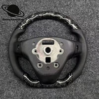 Upgrade Setir Mobil Chevrolet Pontiac Buick Corvette LaCrosse Berbahan Serat Karbon Kulit Desain Sporty dengan Layar LED