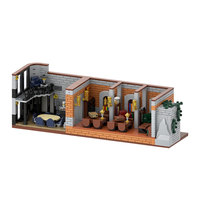 Funbuild Vintage Multi-Room Underground Archive Research Base Building Block Set Medieval Interior Scene Building Kit MOC Model