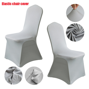 Wholesale Grey Spandex Dining Table Banquet <strong>Chair</strong> <strong>Cover</strong> of <strong>Chair</strong> Stretch Spandex Seat <strong>Covers</strong> for <strong>Chairs</strong> - Product Image 1