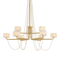 Lustre design en albâtre naturel de luxe, luminaire suspendu LED pour salle à manger, salon, chambre à coucher, restaurant, hôtel