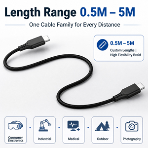 Câble de charge rapide USB-C 20 Gbps 240 W 5A PD3.1 à transfert de données haute vitesse, long câble Type-C 3 m avec LOGO pour PC, directement de l'usine - Product Image 3