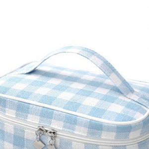 Cosmetic <b>Bag</b> <b>Large</b> Capacity Waterproof Eco-Friendly Durable Fashion Polyester Travel Makeup <b>Storage</b> Case for Women <b>Zipper</b> Soft - Product Image 4