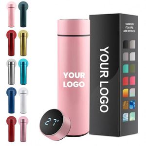 Thermos isotherme en acier inoxydable de 500 ml, bouteille d'eau intelligente avec affichage numérique de la température - Product Image 1