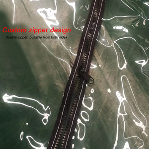 <span class=keywords><strong>Lona</strong></span> de PVC Transparente Personalizada, <span class=keywords><strong>Impermeable</strong></span>, de 0.5 mm, Resistente, con Cierre para Pérgola, Gazebo, Patio - Product Image 5