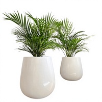 Pot de fleurs moderne en fer, écologique, avec revêtement en poudre dorée, style minimaliste, taille personnalisable, jardinière pour plantes, pour la maison, l'extérieur et le jardin
