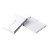 Boîte à t-shirt de luxe blanc, emballage personnalisé avec glissière en papier, coffret d'emballage pour vêtements, vente en gros, pièces