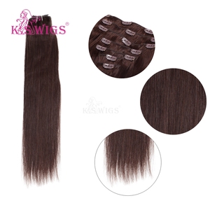 Extensions de cheveux naturels chinois Remy 100 % en gros, alignées sur les cuticules, double épaisseur, douces, sans perte, couleur foncée, lisses naturelles. - Product Image 2