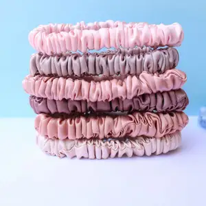 EASETRIP Factory Großhandels preis Benutzer definierte hochwertige Seiden-Haar gummis Tie Dye Hair Scrunchie