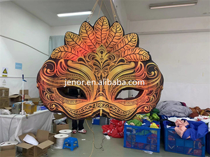 Maschera gonfiabile in maschera in oro per l'illuminazione di decorazioni per feste maschera gonfiabile - Product Image 2