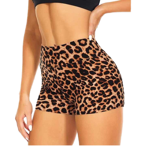 <span class=keywords><strong>F52</strong></span> da donna a vita alta con stampa leopardata Leggings da Yoga in tinta unita stile motociclista pantaloncini da Fitness sportivi Casual con tasche - Product Image 2