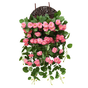 Artificial Vine Rose <b>Wall</b> Hanging Silk Flower Bouquet <b>Decor</b> For Valentine's Day Home Interior - Product Image 3