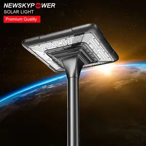 Newsky iluminação solar exterior 50w, ufo, tudo em uma, luzes solares led para jardim, quintal e rua