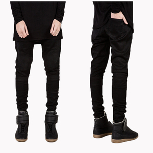 Venta al por mayor de diseños personalizados de alta calidad de moda de mezclilla pantalones ajustados de algodón pantalones ajustados para los hombres - Product Image 6