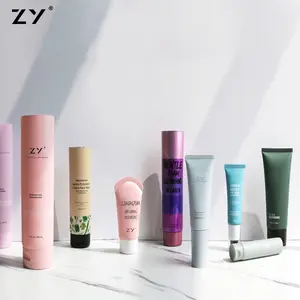 Custom 15ml 30ml 50ml 100ml Face Wash Squeeze Plastic Foundation Packaging Empty Lotion Eye Hand Cream Sunscreen Cosmetic Tube