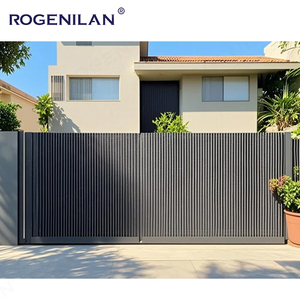 Rogenilan Aluminium Villa Résidentielle Cour Maison Électrique Sans Piste <span class=keywords><strong>Portail</strong></span> Coulissant Allée Entrée Clôture Porte Designs - Product Image 5