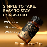 Capsules de probiotiques OEM 100 milliards de UFC, 35 souches, prébiotiques, enzymes digestives, soutien immunitaire intestinal, complément alimentaire