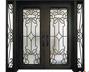 Panel <span class=keywords><strong>de</strong></span> <span class=keywords><strong>Vidrio</strong></span> Templado <span class=keywords><strong>de</strong></span> Seguridad Decorativo <span class=keywords><strong>y</strong></span> Elegante <span class=keywords><strong>de</strong></span> <span class=keywords><strong>Hierro</strong></span> <span class=keywords><strong>Forjado</strong></span> <span class=keywords><strong>de</strong></span> Alta Calidad Shouhua para Puertas <span class=keywords><strong>de</strong></span> Entrada Residenciales - Product Image 1