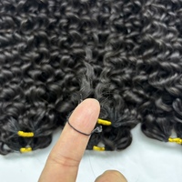 Nouvelle extension de cheveux humains DIY 2026 à micro-anneaux pour tresses, extensions à plumes, tressage sans nœuds, lot de cheveux humains sans trame