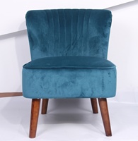 Fauteuil convertible en tissu et bois, siège simple, pieds en bois, pour salon