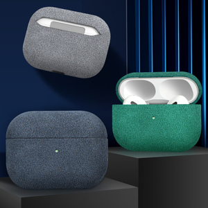 Étui pour <span class=keywords><strong>AirPods</strong></span> en Alcantara, protection intégrale pour <span class=keywords><strong>AirPods</strong></span> 4 Pro Pro2 Pro3 Samsung Buds 3 3Pro - Product Image 1