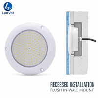 Lumière de piscine murale à double commande AC/DC12V, étanche IP68, en PC, remplie de résine, LED dimmable 12W/18W