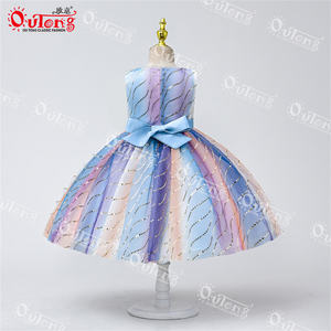 Yoliyolei-falda blanca y azul <span class=keywords><strong>para</strong></span> niñas, vestido <span class=keywords><strong>de</strong></span> baile, tutú estampado, <span class=keywords><strong>vestidos</strong></span> <span class=keywords><strong>de</strong></span> princesa <span class=keywords><strong>de</strong></span> boda - Product Image 6