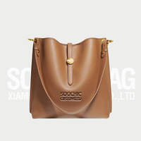 Soochic robe gris foncé sac seau moyen pour femmes sac à main en cuir de luxe personnalisé sacs à main décontractés Vintage sac à bandoulière