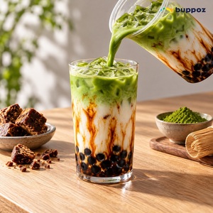 Latte au matcha au sucre roux avec perles de tapioca 335 ml – Boisson prête à boire pour café, vente au détail, OEM, marque privée - Product Image 3