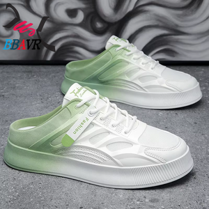 Zapatos Casuales de Hombre Primavera-Verano 2025, Pantuflas Modernas de Media Caña, con Forro de Malla, Diseño Simple en PU, Estilo Versátil - Product Image 3