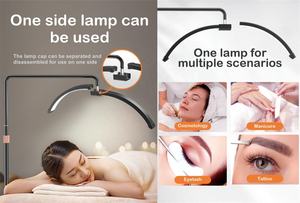 1 año de garantía Arco Soporte de suelo de <span class=keywords><strong>26</strong></span> pulgadas Rotación de 360 grados Anillo de luz LED Luz de relleno Salón de belleza Lámpara de media luna para - Product Image 3