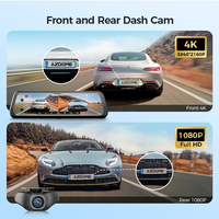Caméra embarquée AZDOME AR09 4K avec écran tactile de 9,66 pouces, GPS, WiFi, enregistreur de conduite, caméra de tableau de bord, caméra miroir, boîte noire de voiture