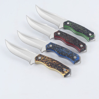 Couteau à lame fixe en acier inoxydable OEM, couteau de survie de chasse tactique portable avec poignée POM