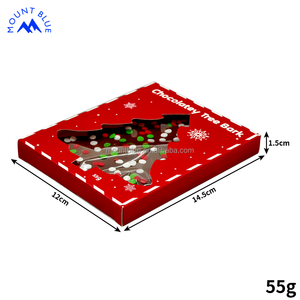 Cajas de Regalo con Diseño de Corteza de Árbol de Navidad Impresas Personalizadas para Dulces, Chocolates, Panadería, Galletas, Regalos Navideños - Product Image 3