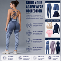 Combinaison de yoga OEM sans couture à séchage rapide en Spandex/Polyester, justaucorps de sport pour femme avec effet froncé aux fesses et protection anti-transparence lors des squats