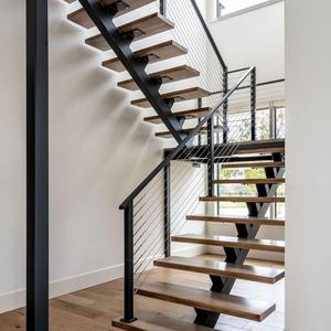 Stair Handrail - Black Square Pipe Design, Stair Railing Safety Hand Rail Support Bar Rails For Indoor And Outdoor Wall Mounted Staircase Handrails - Complete Kit (Size - View #10