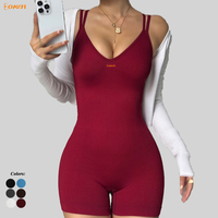 Combinaison de yoga sans manches pour femme, dos croisé, côtelée, sans couture, extensible, anti-transpiration, séchage rapide, respirante, en Spandex/Nylon, pour le sport