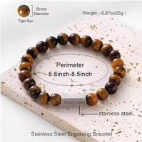 Bracelets en cristal de guérison 8mm pierre naturelle perlée Bracelet extensible améthyste bijoux cadeaux