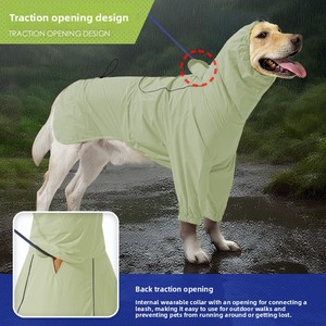 Vêtement de pluie <span class=keywords><strong>imperméable</strong></span> <span class=keywords><strong>pour</strong></span> <span class=keywords><strong>chien</strong></span> <span class=keywords><strong>avec</strong></span> attache de laisse et col montant, prix direct usine, logo personnalisé, vêtements réfléchissants <span class=keywords><strong>pour</strong></span> animaux de compagnie, vente en gros - Product Image 3