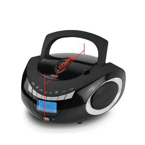 Reproductor Portátil de CD, DVD y VCD con Radio FM, Pantalla LCD, USB, MP3, Altavoz con Sonido Estéreo para el Hogar y la Oficina - Product Image 4