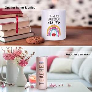 Regalos para Maestras, Vaso Térmico para Mujer, Ideas <span class=keywords><strong>de</strong></span> Regalos Únicas - Caja <span class=keywords><strong>de</strong></span> Regalo con Calcetines Divertidos para Regalos <span class=keywords><strong>de</strong></span> <span class=keywords><strong>Navidad</strong></span> - Product Image 3