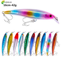 Umpan Pancing Minnow Besar 16cm-42g Grosir untuk Memancing Trolling Air Asin, Umpan Bass, Umpan Laut